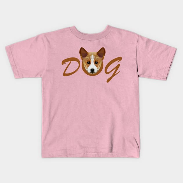 dog lover lowpoly Kids T-Shirt by Amartwork